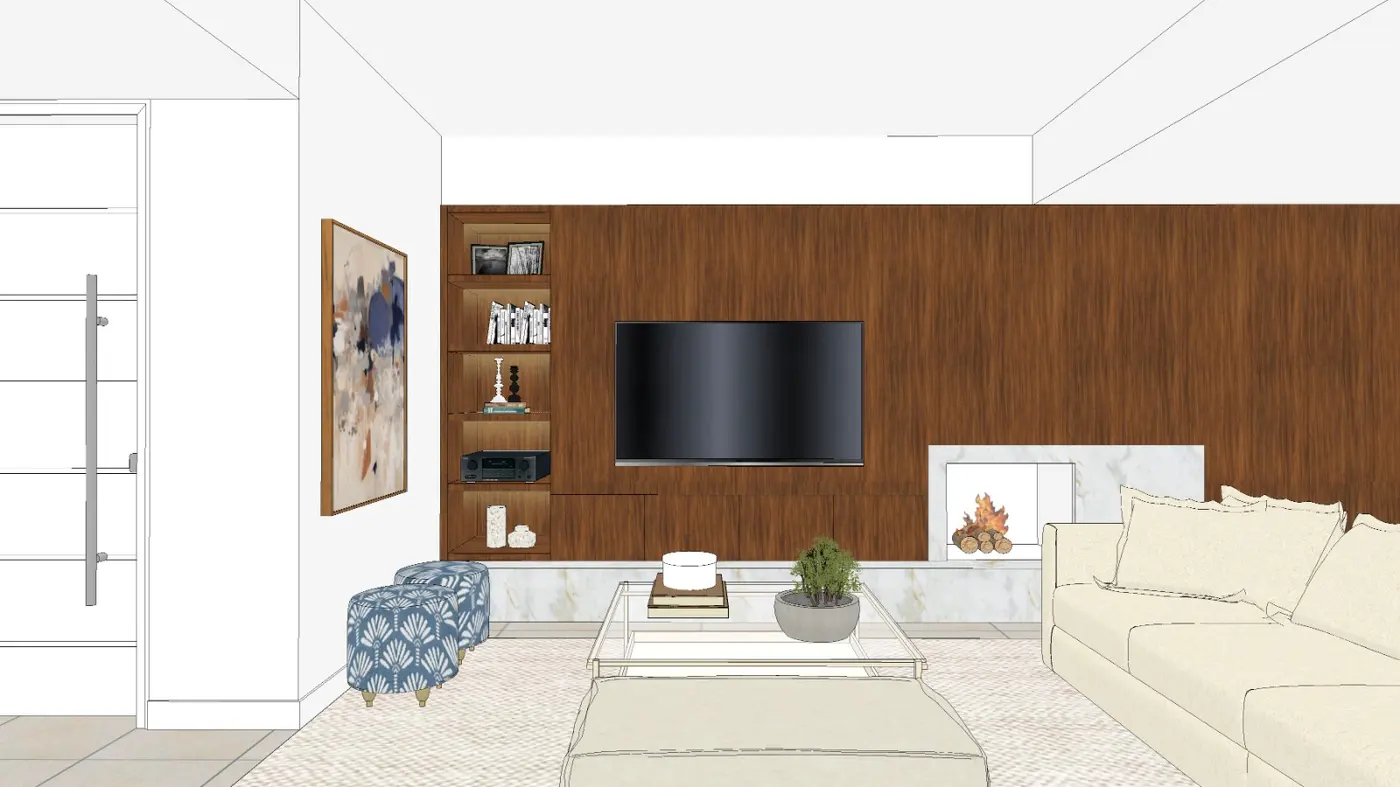 Modelo SketchUp de sala de estar